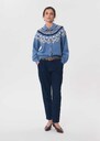 Giulietta vest blue with embroidered collar Blue TARA JARMON US