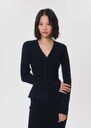 Gisela vest midnight blue fitted Night TARA JARMON US