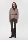 Gabino Vest with intricately worked mesh Caramel TARA JARMON US