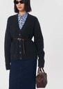 Gilou vest heather gray with cables Gray grey TARA JARMON US