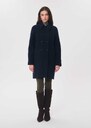 Maryline coat navy blue with patch pockets Night TARA JARMON US