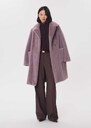 Maddison Coat double-breasted faux fur Purple, Tonka TARA JARMON US