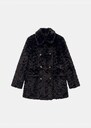 Mitchell Coat black double-breasted faux fur Black TARA JARMON US