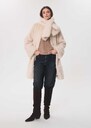 Marion's Coat ecru faux fur Off-white TARA JARMON US
