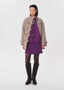 Maurice Coat purple with a high collar Purple TARA JARMON US