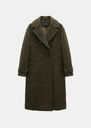 Marcelle coat long khaki double-breasted Khaki TARA JARMON US