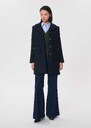 Morgane's Coat Double-breasted navy blue shirt with patch pockets Night TARA JARMON US
