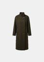 Michael Coat long khaki with a high collar Khaki TARA JARMON US