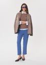 Polo Trousers fitted navy blue Denim TARA JARMON US