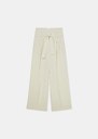 Pia Pants wide ecru belted Off-white TARA JARMON US