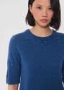 Paoline sweater blue short-sleeved Denim TARA JARMON US