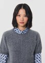 Pamela Sweater heather grey short-sleeved Gray grey TARA JARMON US