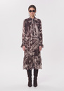 Rhita dress printed with ruffles Fig TARA JARMON US