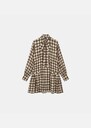 Raffaelys dress short caramel and ecru checkered pattern Off-white TARA JARMON US