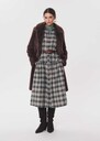 Retro Dress midi dress in khaki and beige checks Khaki TARA JARMON US