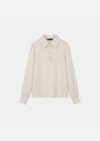 Top Tessy ecru with scalloped collar Off-white TARA JARMON US