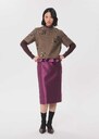Top Thelma short brown dress with glittery floral embroidery Caramel TARA JARMON US