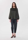 Top Tomina flowing khaki long-sleeved Khaki TARA JARMON US