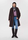 Maddison Coat double-breasted faux fur Purple, Tonka TARA JARMON US