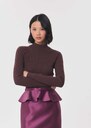 Prudie Pull Tonka ribbed sweater with a stand-up collar Tonka TARA JARMON US