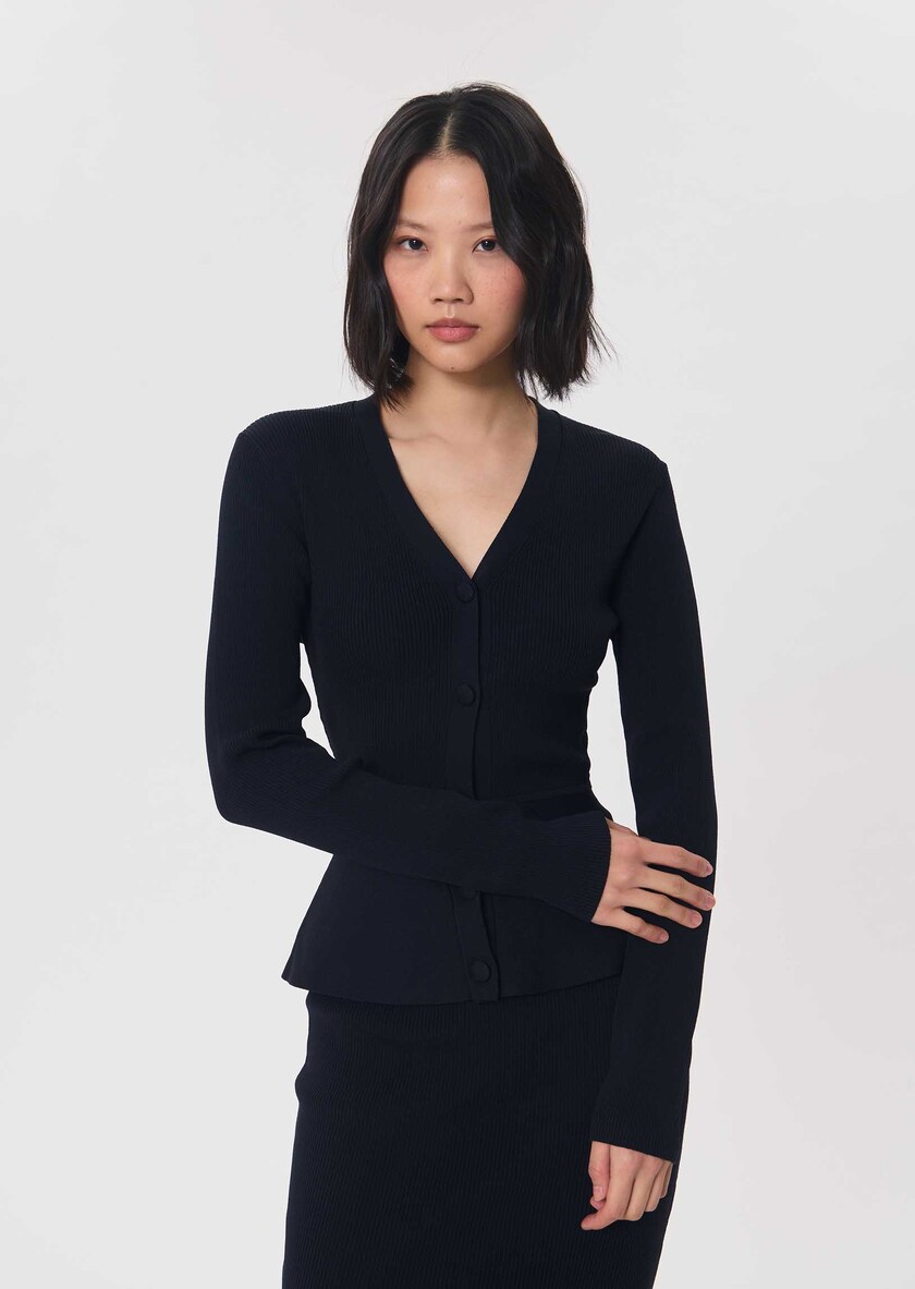 Gisela vest midnight blue fitted Night TARA JARMON US