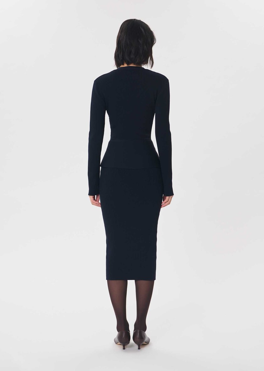 Gisela vest midnight blue fitted Night TARA JARMON US