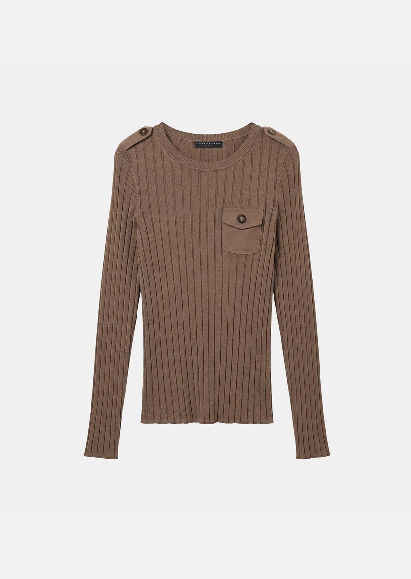 Prisca sweater caramel pockets Caramel TARA JARMON US
