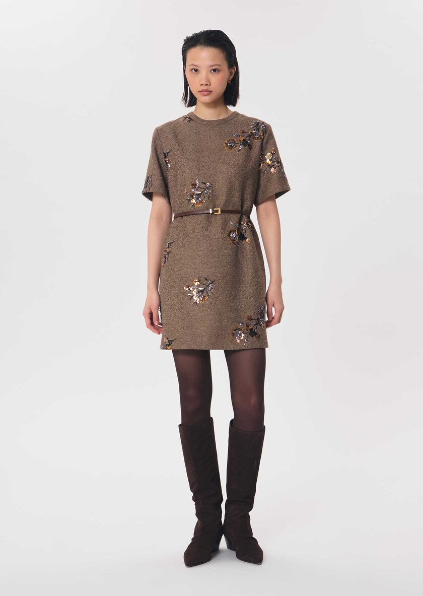 Romia dress short caramel short-sleeved Caramel TARA JARMON US