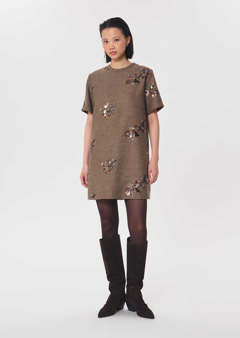 Romia dress short caramel short-sleeved Caramel TARA JARMON US