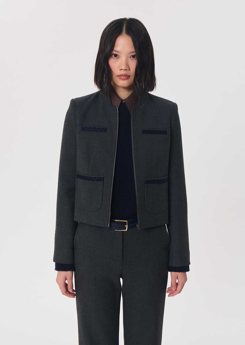 Valesco Jacket short right anthracite Grey TARA JARMON US