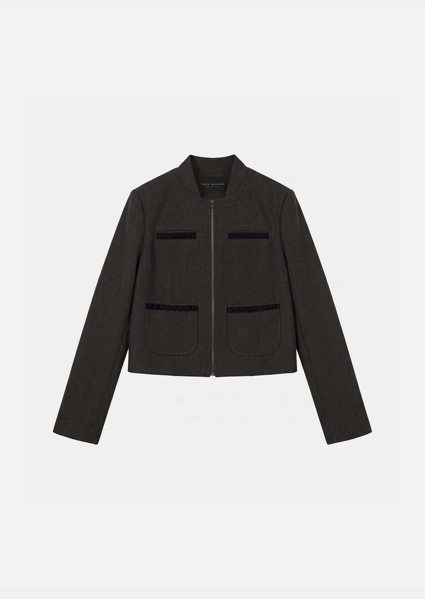 Valesco Jacket short right anthracite Grey TARA JARMON US