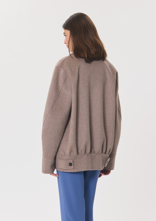 Marlo Coat Hazelnut double-breasted with a tailored collar Nut brown TARA JARMON US