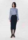 Jeannette Knit Skirt long midnight blue knit Night TARA JARMON US