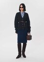 Jane Skirt midi in raw blue denim Brut TARA JARMON US