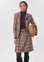 Jammie Skirt short pleated brown checkered dress Nut brown TARA JARMON US