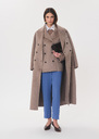 Marlo Coat Hazelnut double-breasted with a tailored collar Nut brown TARA JARMON US