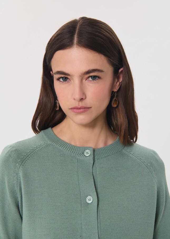 Giulia vest round neck Céladon TARA JARMON US