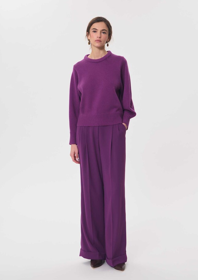 Polyn sweater ripe balloon-sleeved Mûre TARA JARMON US