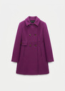 Martha Coat ripe cross belted Mûre TARA JARMON US