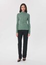 Prudie Pull Ribbed stand-up collar Céladon TARA JARMON US