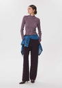 Prudie Pull purple ribbed long-sleeved Pourpre TARA JARMON US