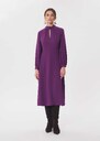 Rubben Dress blackberry with a tied collar Mûre TARA JARMON US