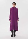 Romana dress long, blackberry-colored dress with a ruffled belt Mûre TARA JARMON US
