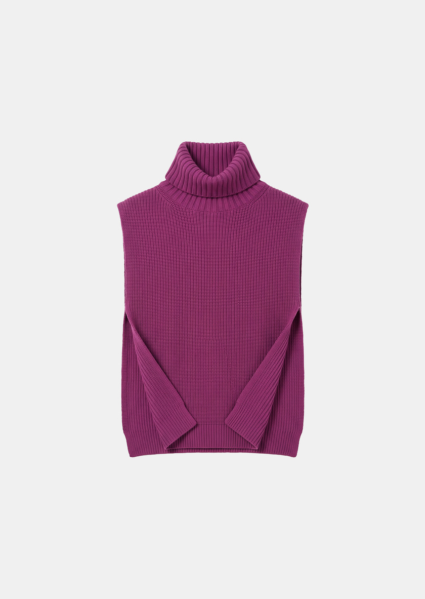 Angèle's Breastplate ripe roll-neck knit Mûre TARA JARMON US