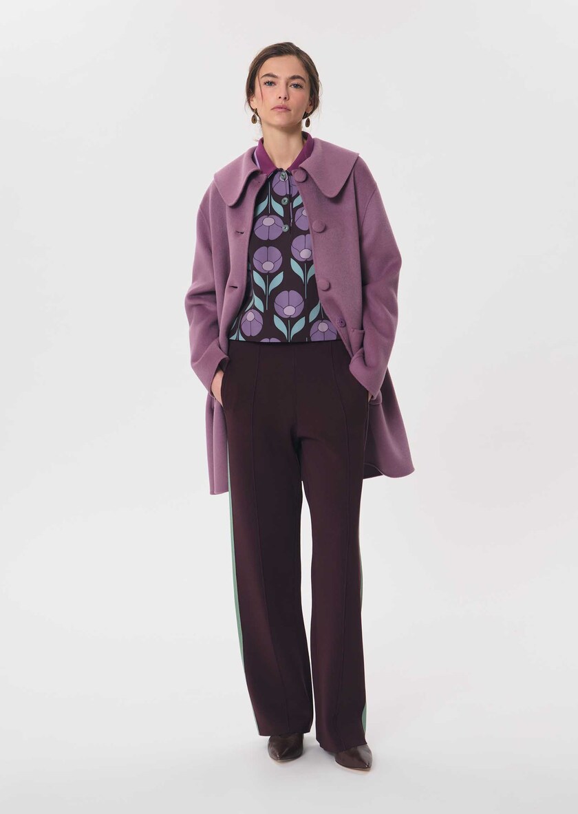 Marie's Coat purple with patch pockets Pourpre TARA JARMON US