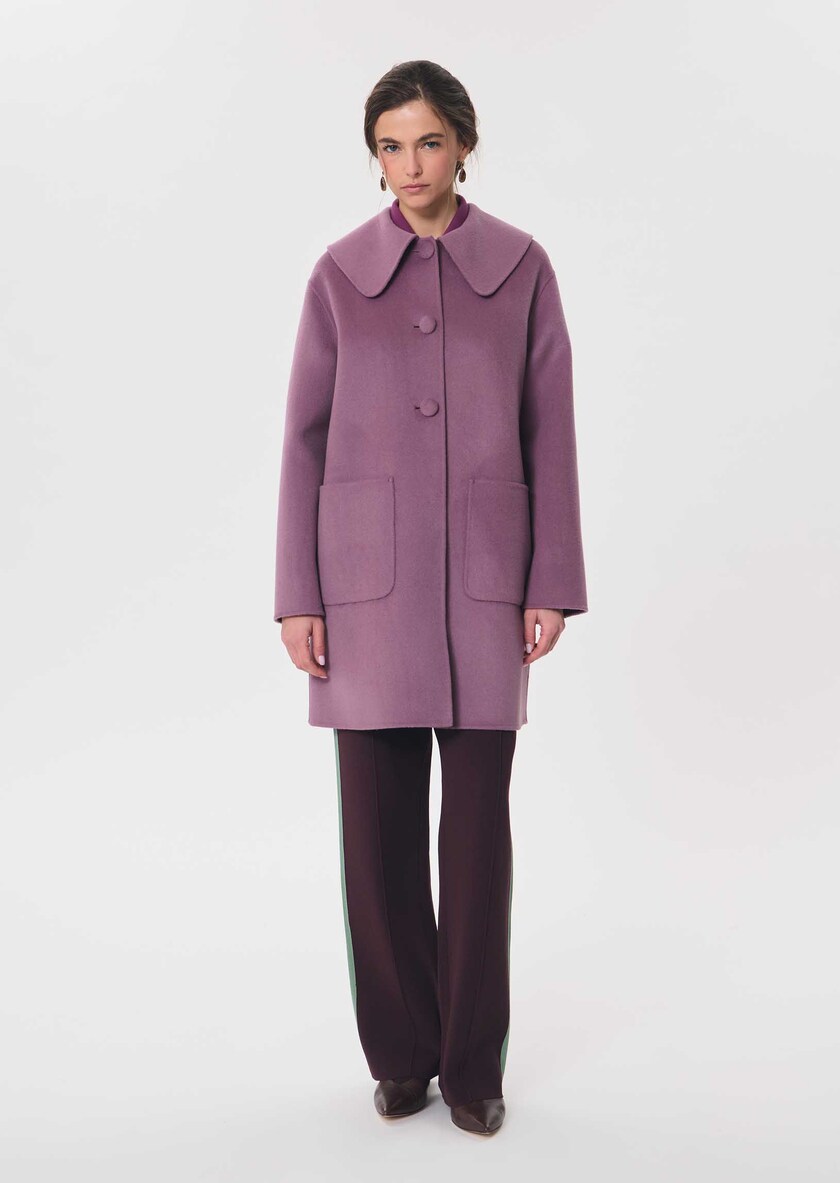 Marie's Coat purple with patch pockets Pourpre TARA JARMON US
