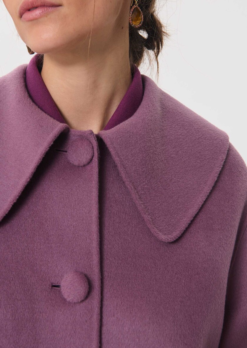 Marie's Coat purple with patch pockets Pourpre TARA JARMON US