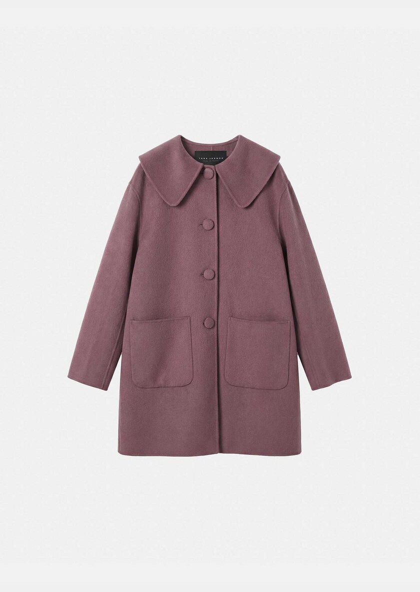 Marie's Coat purple with patch pockets Pourpre TARA JARMON US