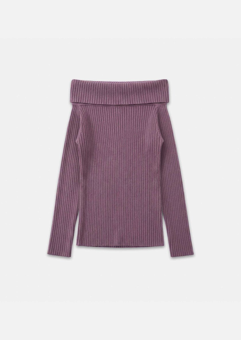 Philippine sweater purple boat neck Pourpre TARA JARMON US