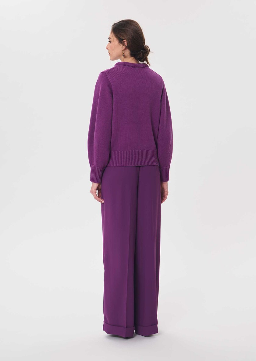 Polyn sweater ripe balloon-sleeved Mûre TARA JARMON US